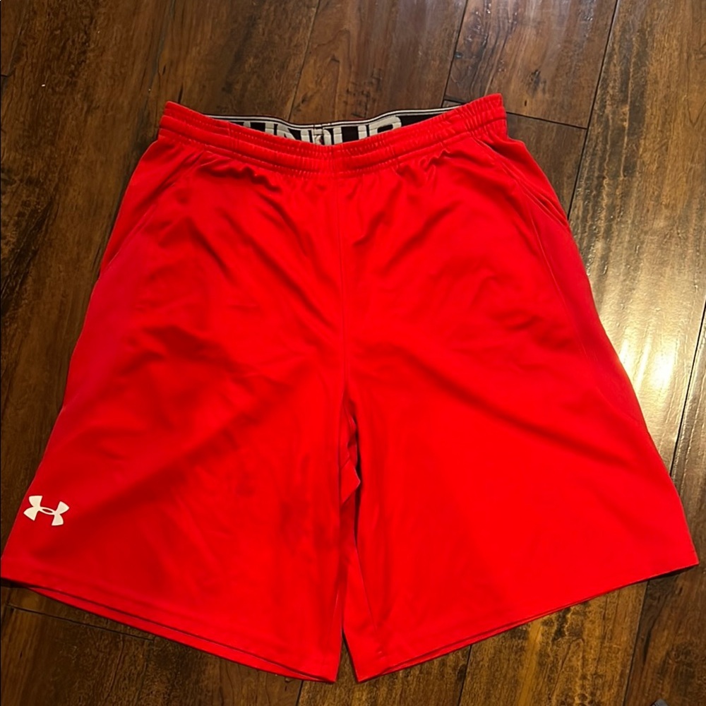 Under Armour Red Athletic Shorts